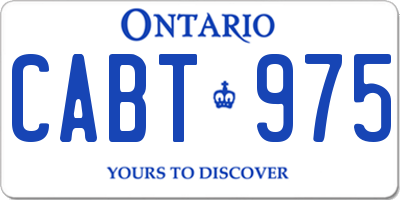 ON license plate CABT975