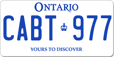 ON license plate CABT977