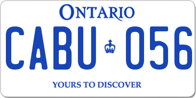 ON license plate CABU056