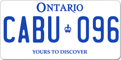 ON license plate CABU096