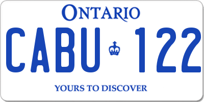 ON license plate CABU122