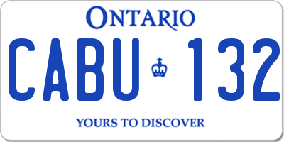 ON license plate CABU132