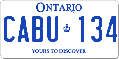 ON license plate CABU134