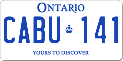 ON license plate CABU141