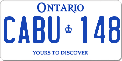 ON license plate CABU148