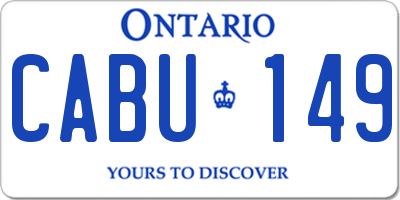 ON license plate CABU149