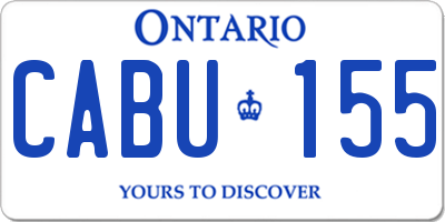 ON license plate CABU155