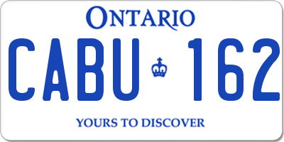 ON license plate CABU162