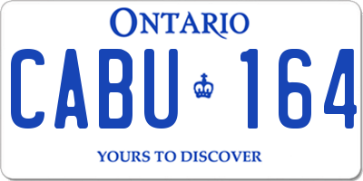 ON license plate CABU164