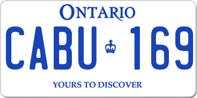 ON license plate CABU169