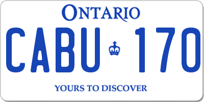 ON license plate CABU170