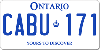 ON license plate CABU171