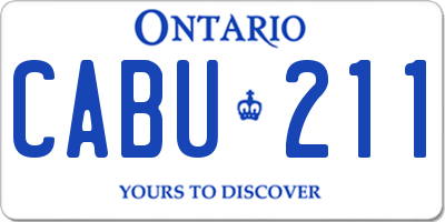 ON license plate CABU211