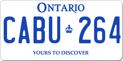 ON license plate CABU264