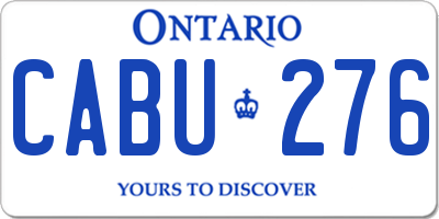 ON license plate CABU276