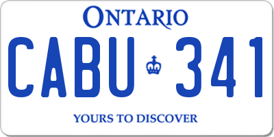 ON license plate CABU341