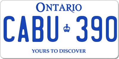 ON license plate CABU390