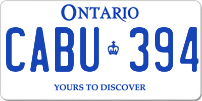 ON license plate CABU394