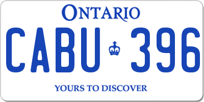 ON license plate CABU396