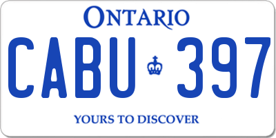 ON license plate CABU397