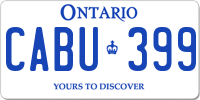 ON license plate CABU399