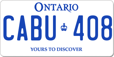 ON license plate CABU408