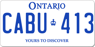 ON license plate CABU413