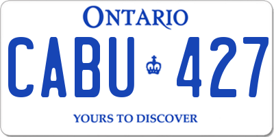 ON license plate CABU427