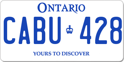 ON license plate CABU428