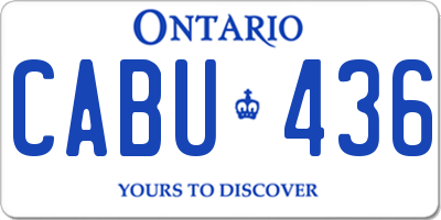 ON license plate CABU436