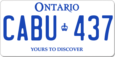 ON license plate CABU437