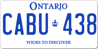 ON license plate CABU438