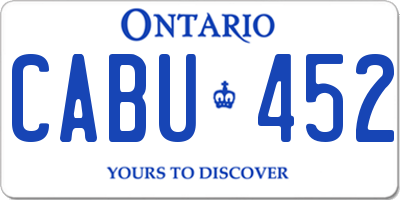 ON license plate CABU452