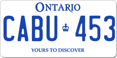 ON license plate CABU453