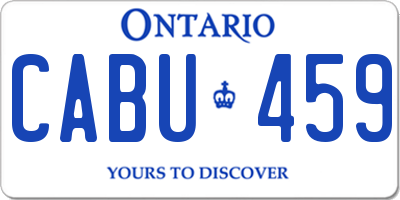 ON license plate CABU459