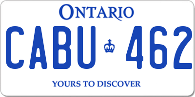 ON license plate CABU462