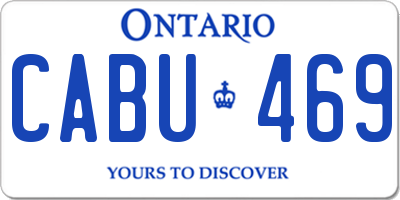 ON license plate CABU469