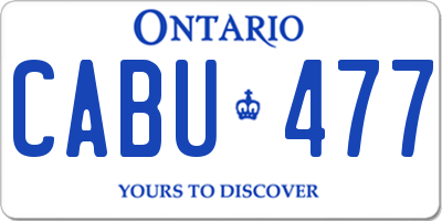 ON license plate CABU477