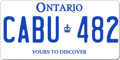 ON license plate CABU482