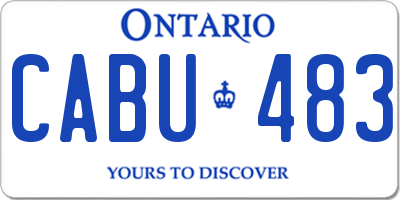 ON license plate CABU483