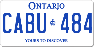 ON license plate CABU484