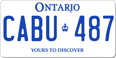 ON license plate CABU487