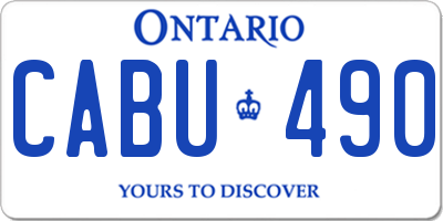 ON license plate CABU490