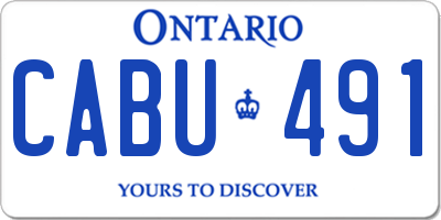 ON license plate CABU491