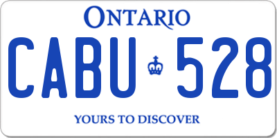 ON license plate CABU528