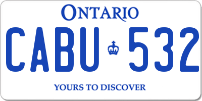 ON license plate CABU532