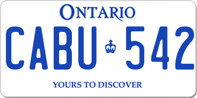 ON license plate CABU542