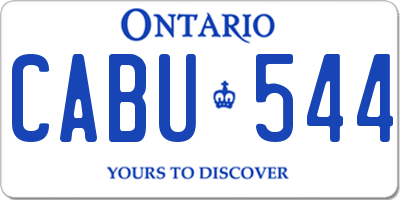 ON license plate CABU544