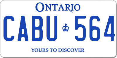 ON license plate CABU564