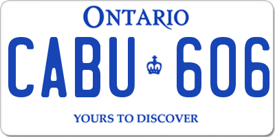 ON license plate CABU606